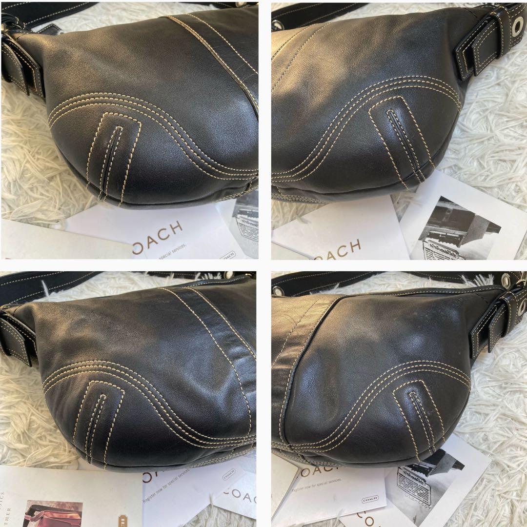バッグ vintage coach old Black half moon y2k