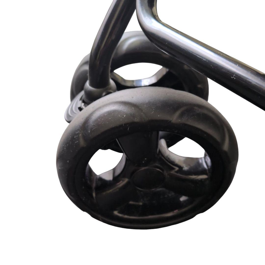 【美品 送料無料】GEX わんわんカート デラックス　多頭用　水玉　黒