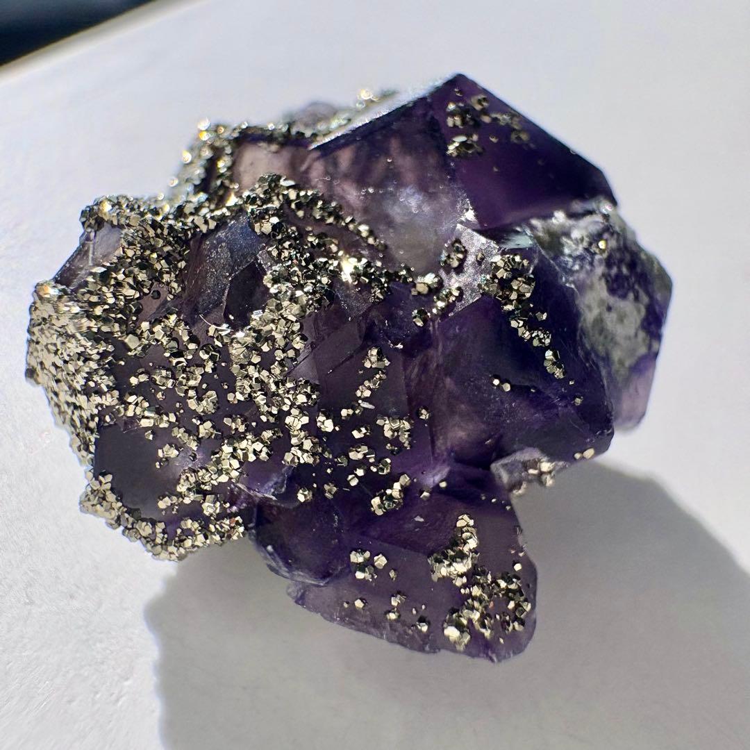 518 中国 内モンゴル産 レアタイプ フローライト&パイライト