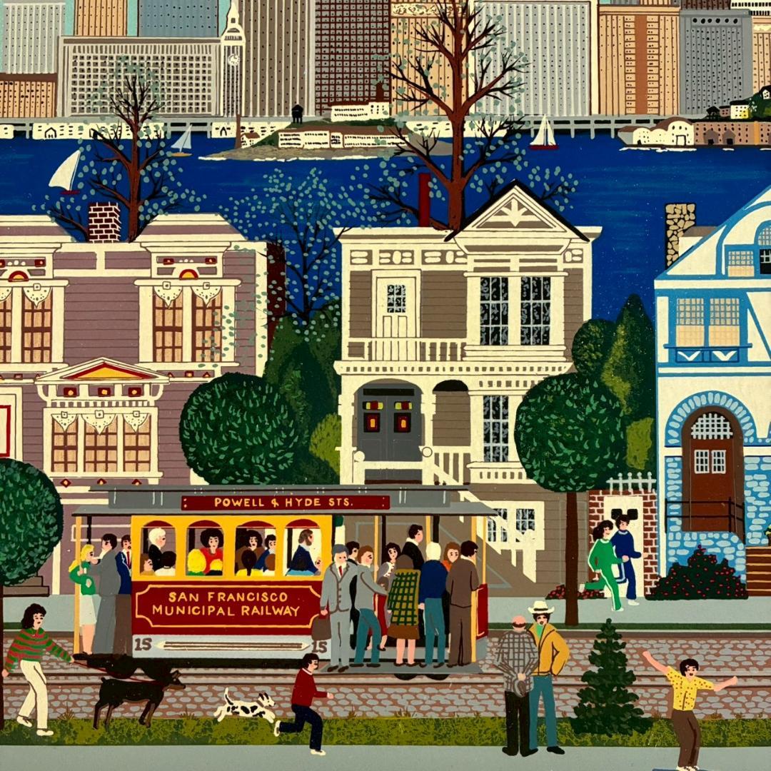 ジェーン・ウースター・スコット「サンフランシスコ」シルクスクリーン 直筆サイン入