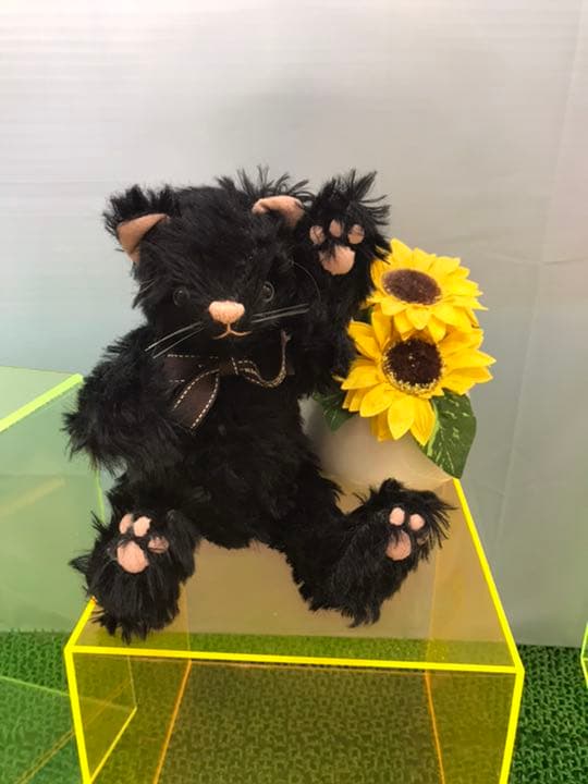 国内作家様の可愛い黒猫ゃんテディ5ジョイント　アンティーク品