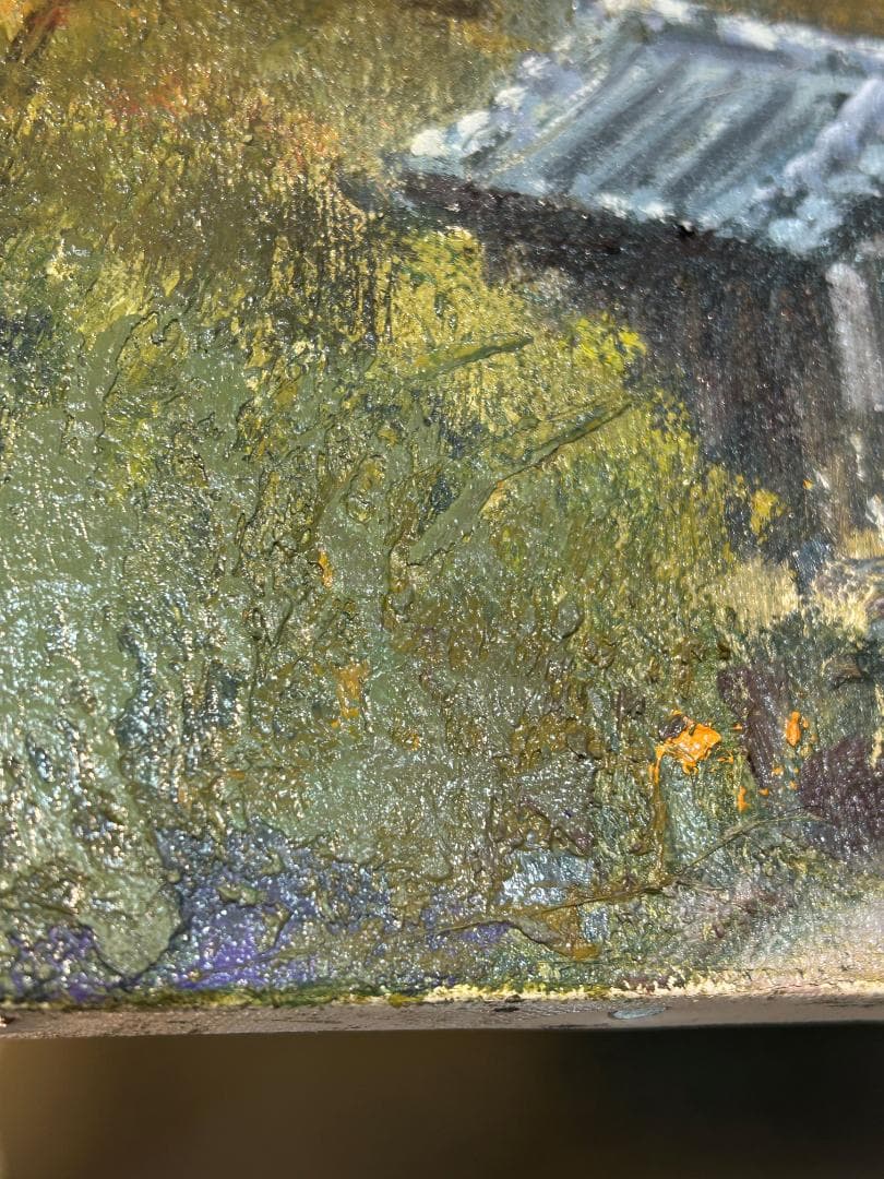 油絵 日下常由作 F6号 山辺の道 巻向山の賦 萬葉集 柿本人麻呂歌集