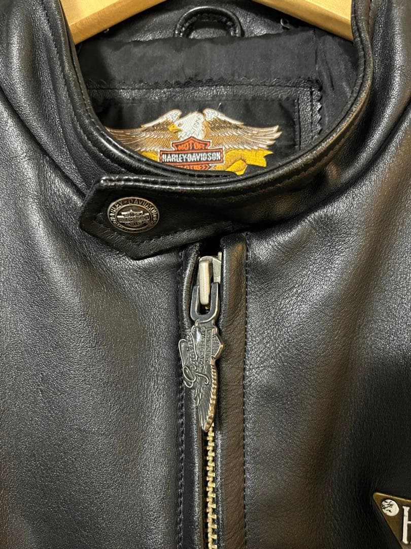 美品 Harley Davidson レザーライダースジャケット L カウレザー