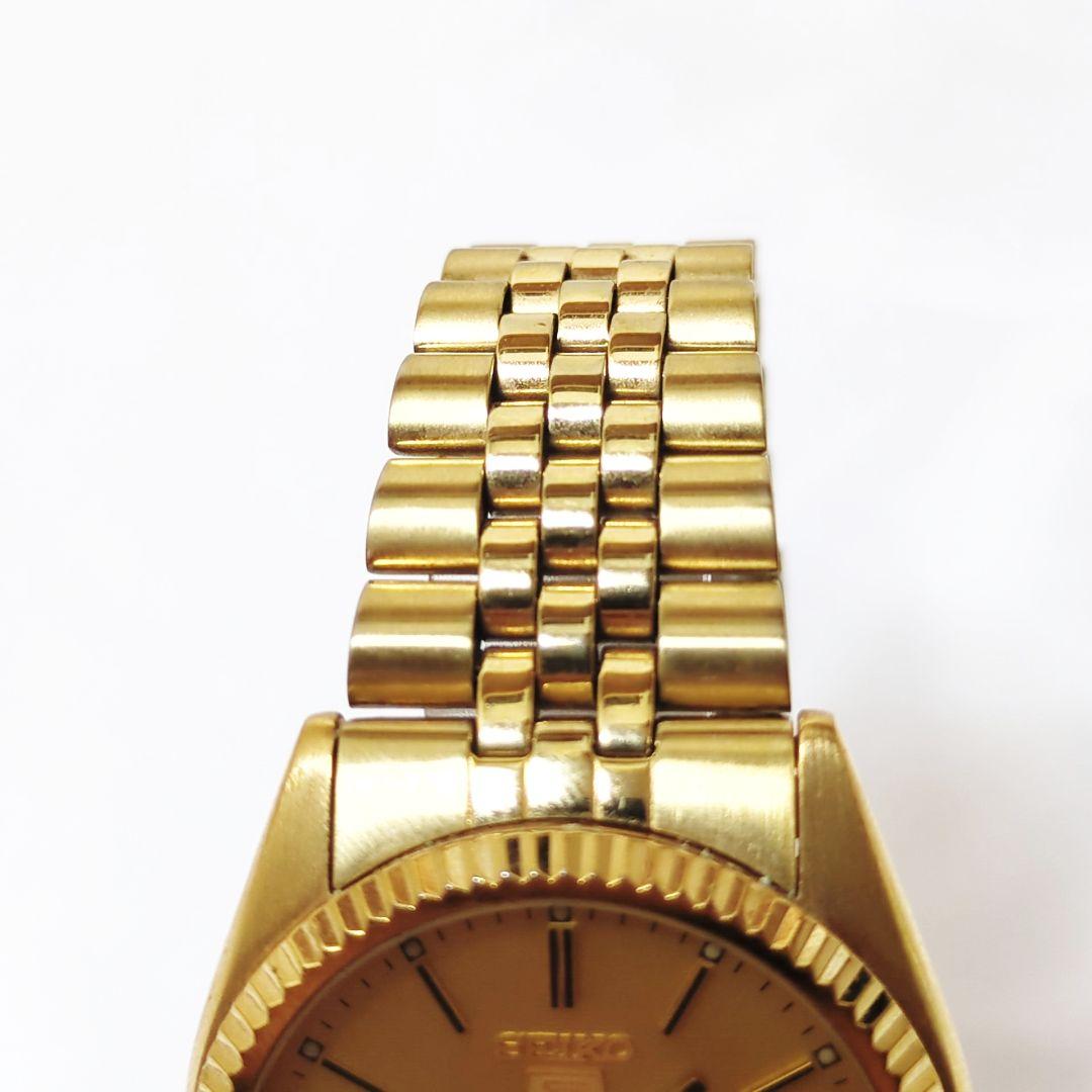 【美品】SEIKO5 自動巻き 稼働品 デイデイト 腕時計 裏スケ
