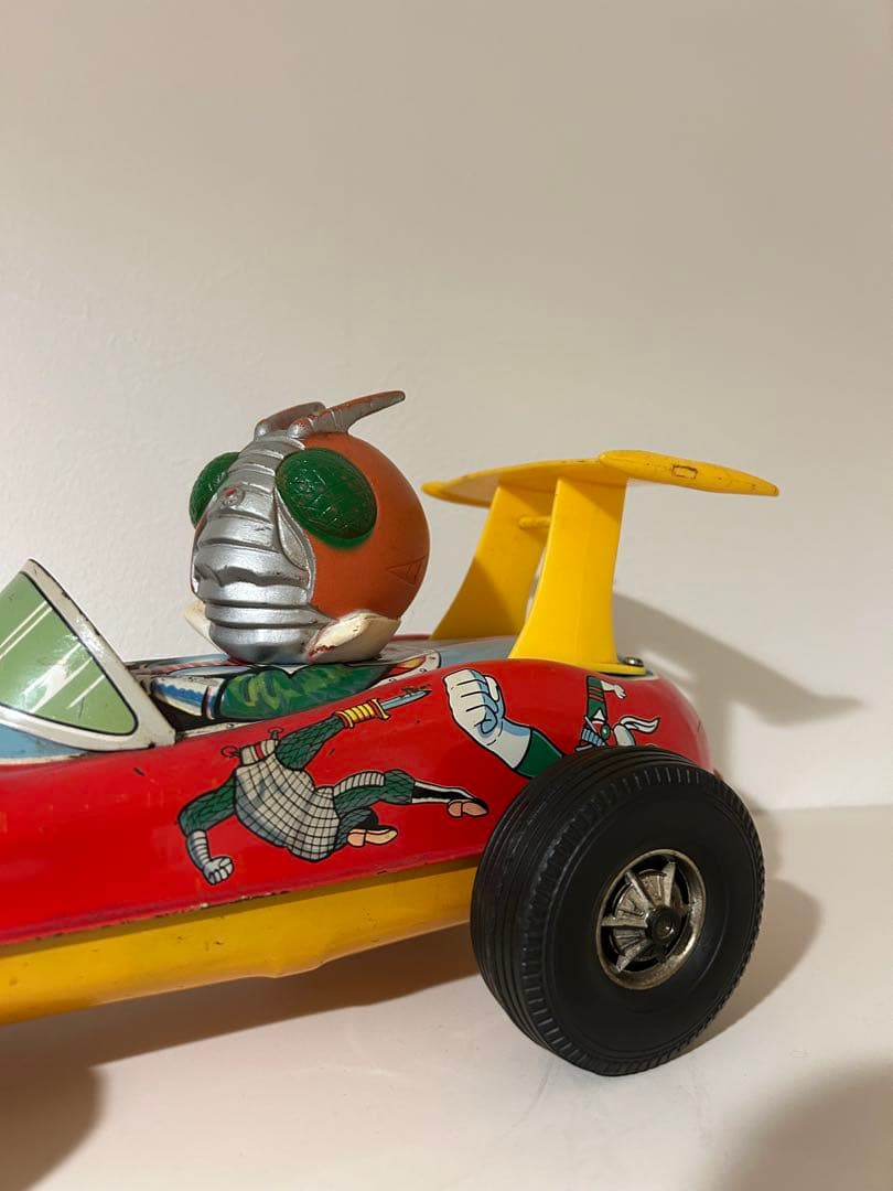 【全長30cmデカい】　仮面ライダーV3 ソフビ　ブリキ　当時物　昭和　増田屋