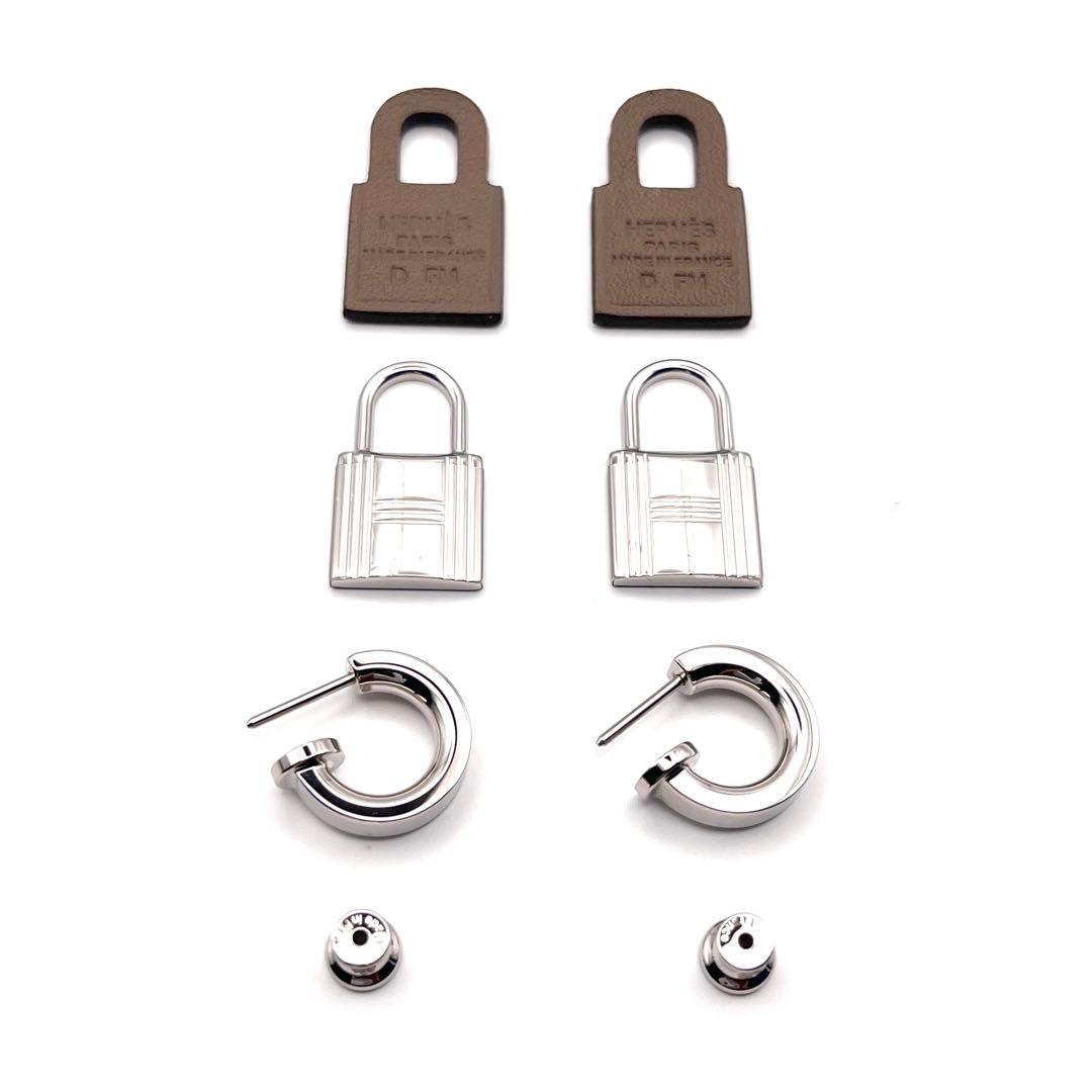 【新品未使用】エルメス オーケリー カデナ ピアス エトゥープ