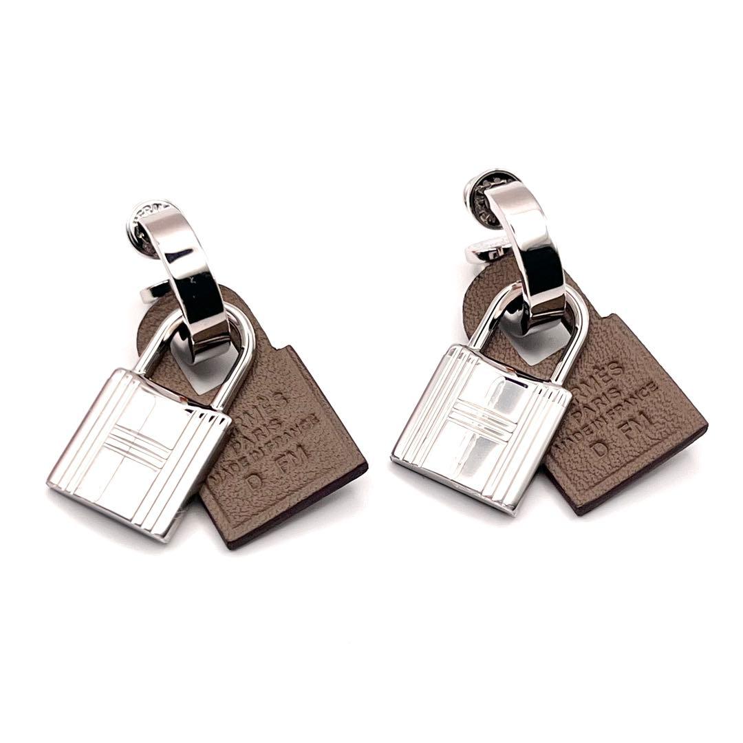 【新品未使用】エルメス オーケリー カデナ ピアス エトゥープ