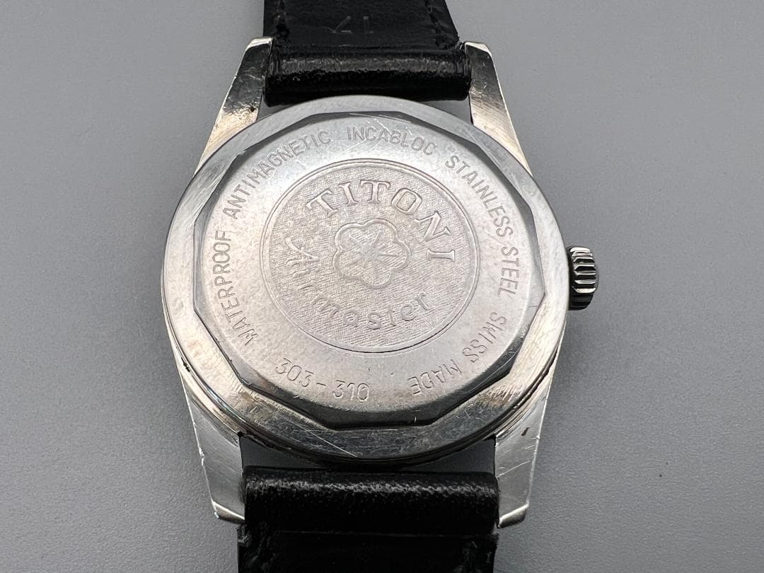 めぐ様　チトニ　エアマスター　手巻き　17石　TITOFLEX 　メンズ　稼働