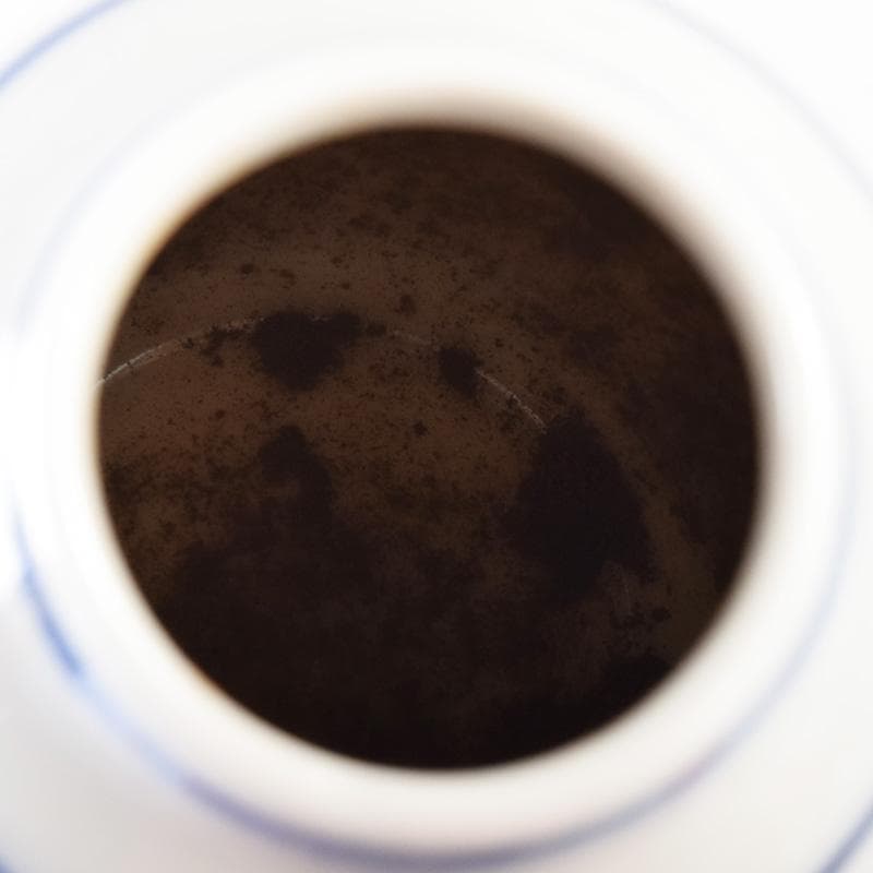 茶道具　染付　竹文　茶入　時代箱付　V　7289