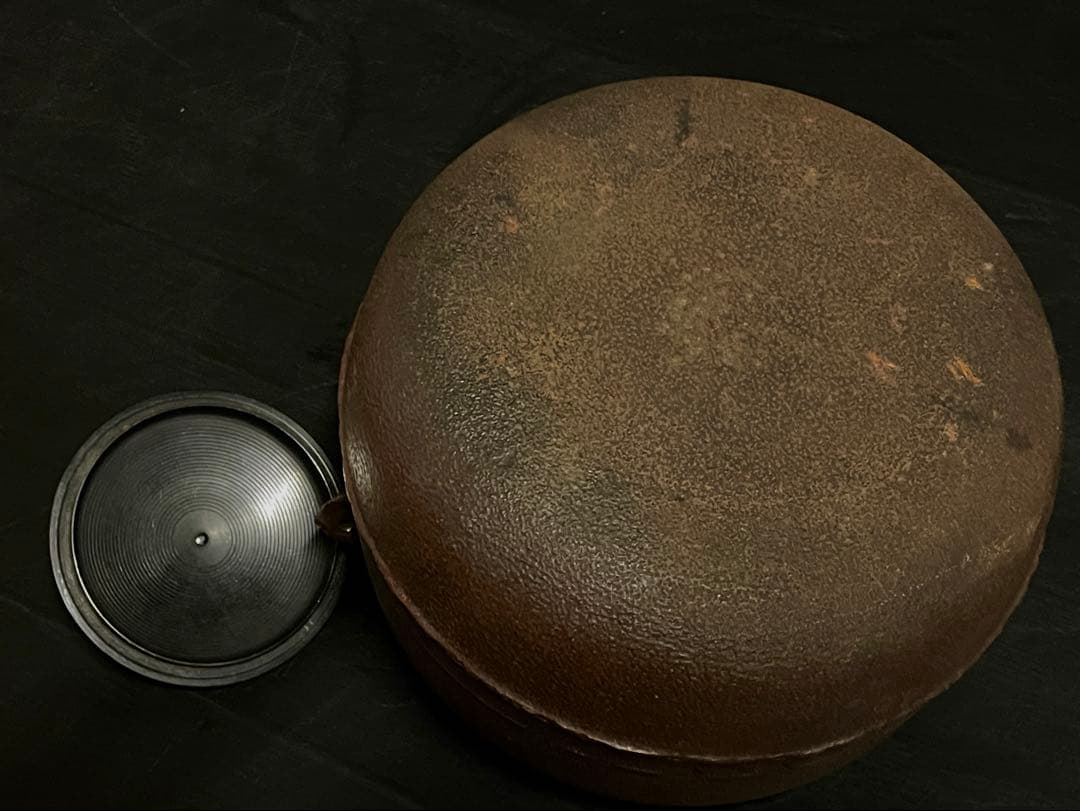 「母」 萬代屋釜 釜師 敬典 炉釜 共箱 茶道具 （107A）