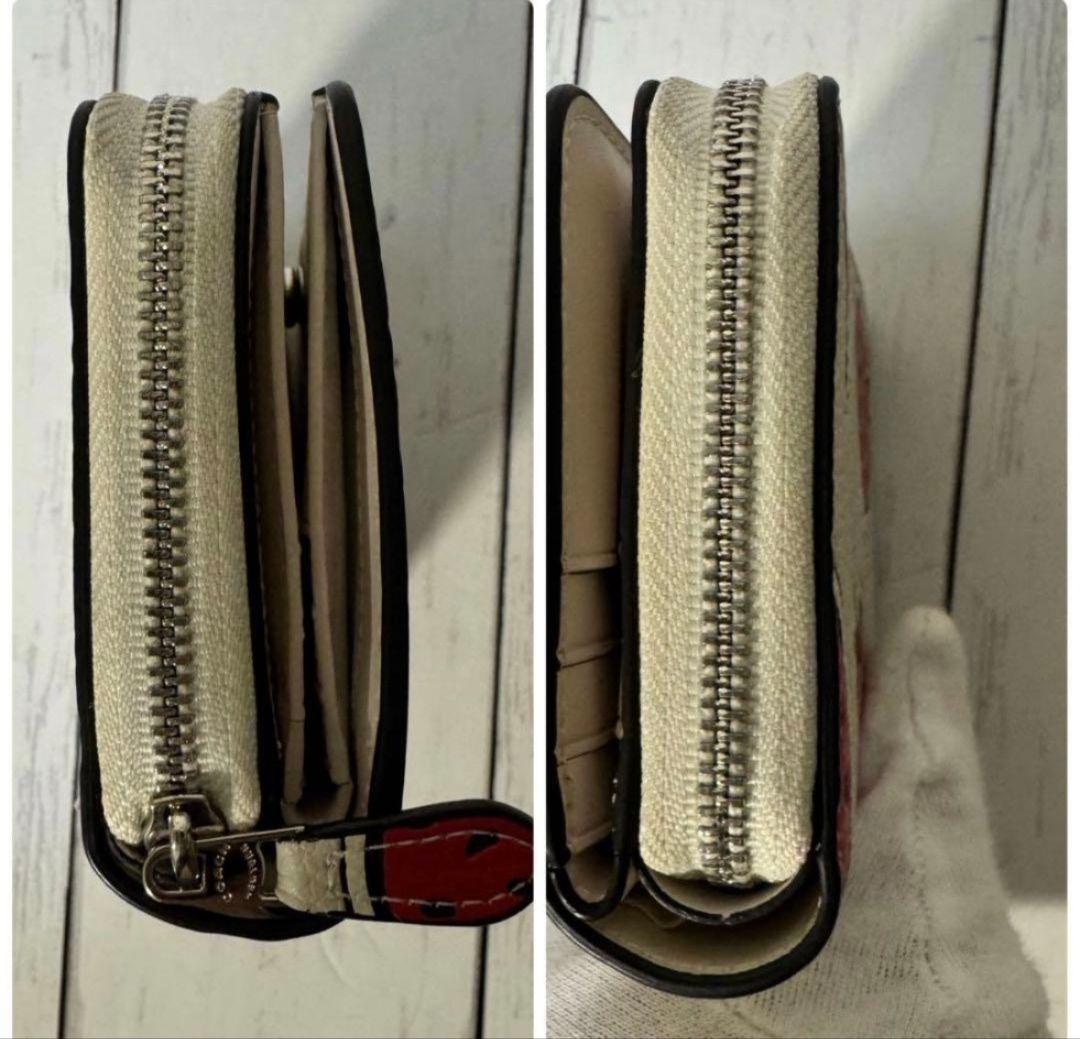 極美品　COACH コーチ　二つ折り財布　レザー