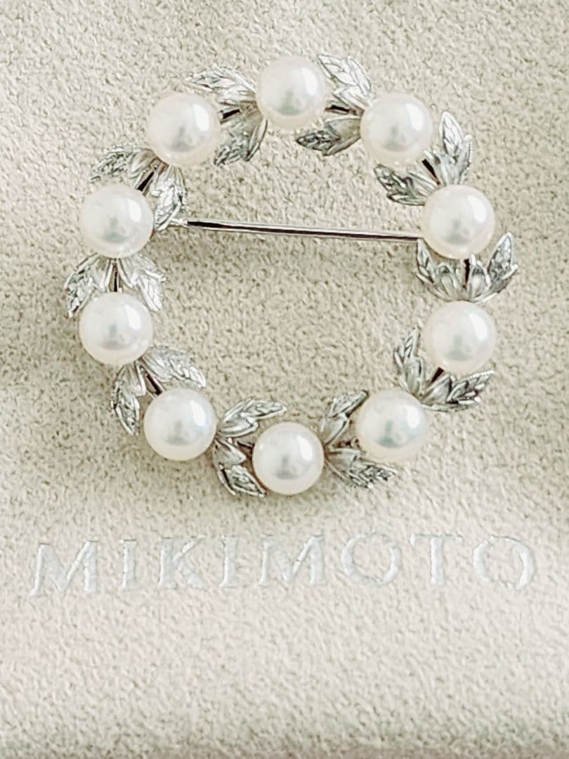 ミキモト ブローチ　ミキモト サークル ブローチ　ミキモト パール ブローチ