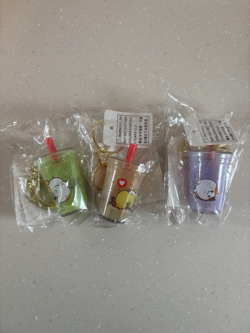 Gong cha x FINAL FANTASY XIV キーホルダー 3個