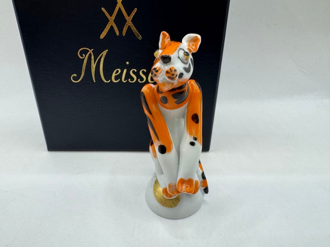 極美品 Meissen マイセン 干支シリーズ　フィギュリン 虎　トラ　寅