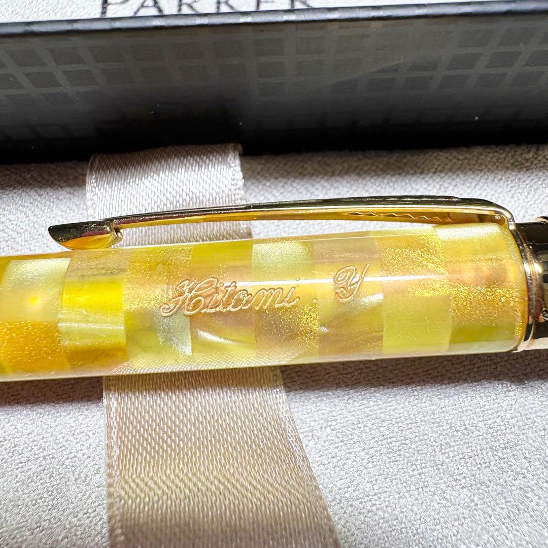 パーカー デュオフォールド ボールペン マーブル イニシャル入り