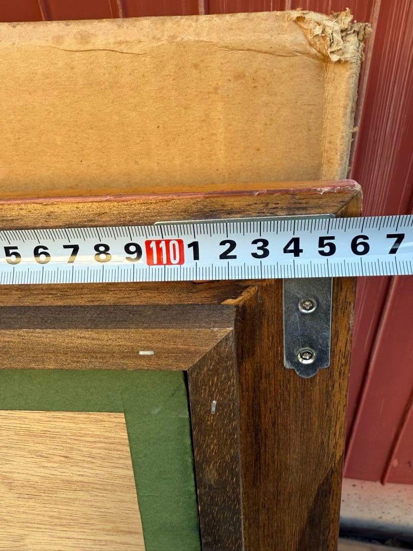 P40サイズ　 アンティーク調ゴールド油彩額縁 12/3前面アクリル板＆供箱付き