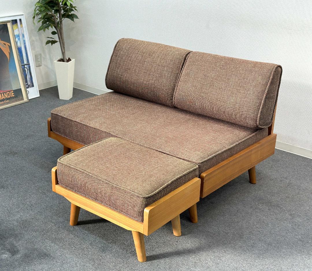 人気アイテム■ウニコ■アルベロ　2Pソファ＋オットマン　北欧ヴィンテージスタイル