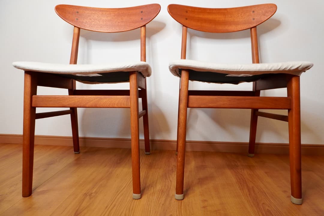 ACTUS H.W.F マホガニー エクステンションテーブル&チェア2脚