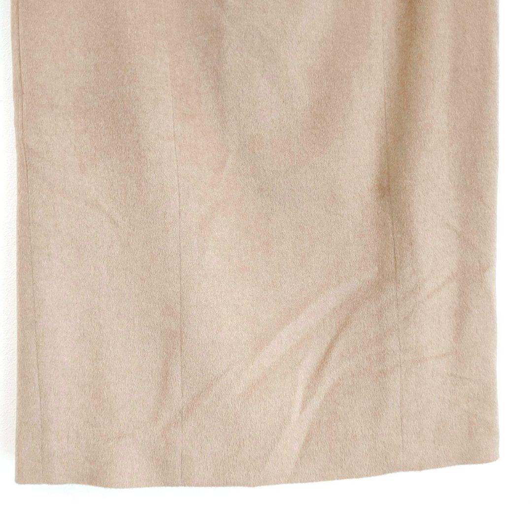 ラルフローレン　タイトスカート　膝丈　毛　絹　秋　冬　洋革　カジュアル