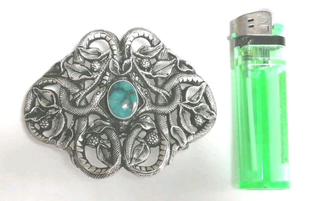 シルバー バックル ターコイズ ハンドメイド