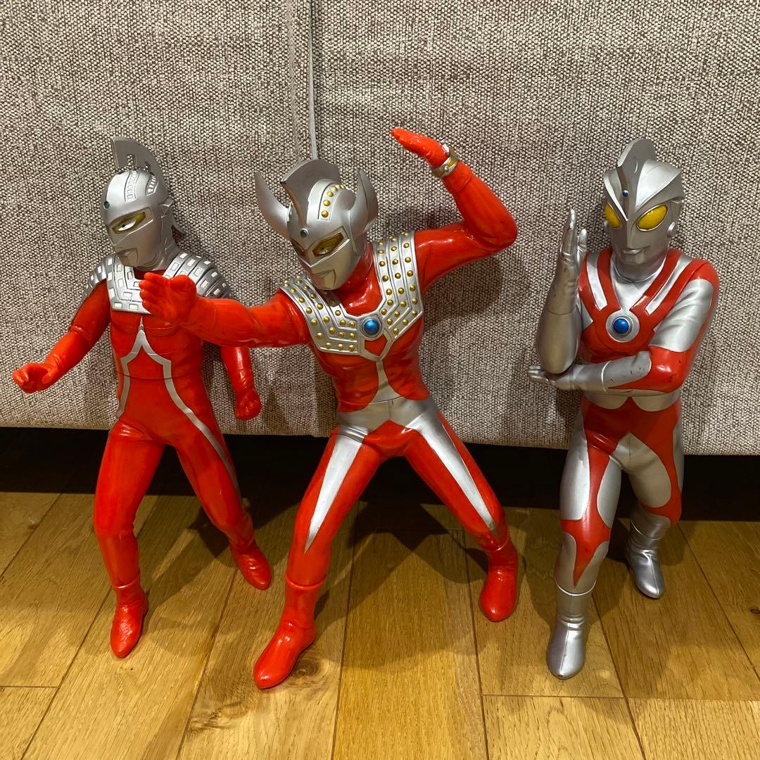 ウルトラマンエース　タロウ　セブン　ビックサイズ　ソフビ