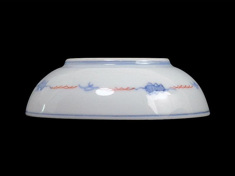 古伊万里　染錦　龍に赤壁の賦図　５枚　250AS-CXr