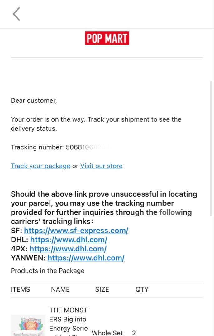 新品 LABUBU THE MONSTERS Big into Energy6箱