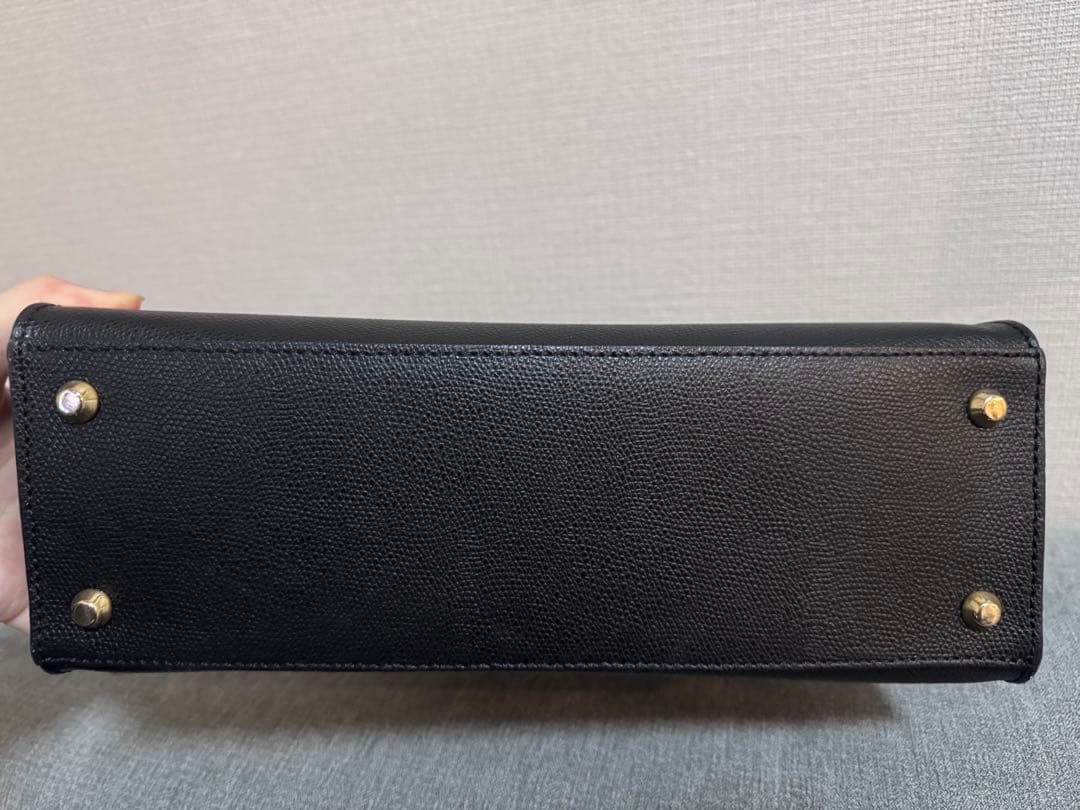 カルボッティ⭐︎ブラックレザーハンドバッグ