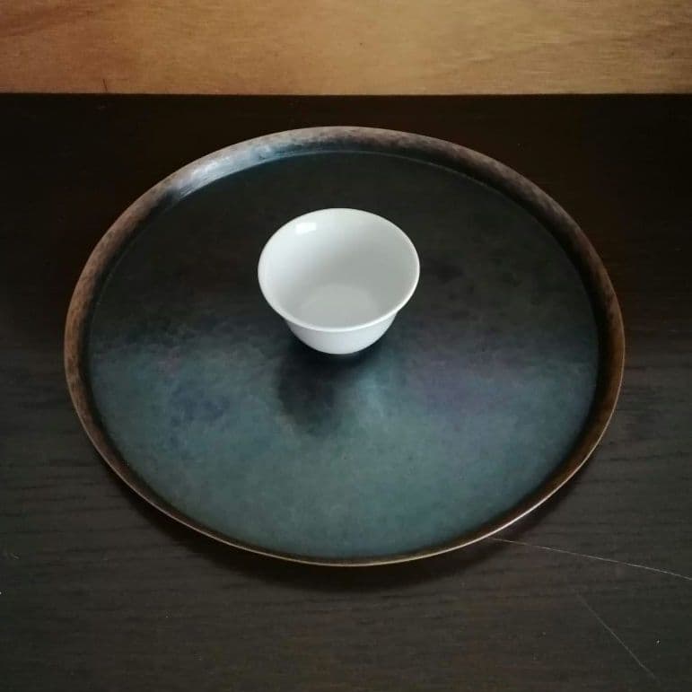 玉川堂　鎚起銅器　お盆　トレー　和骨董　アンティーク