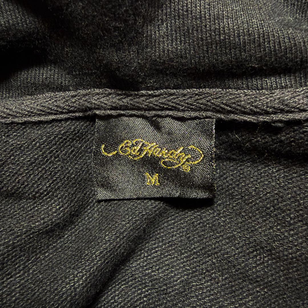 y2k 00s Ed Hardy パーカー 総柄 平成 ギャル グランジ 短丈