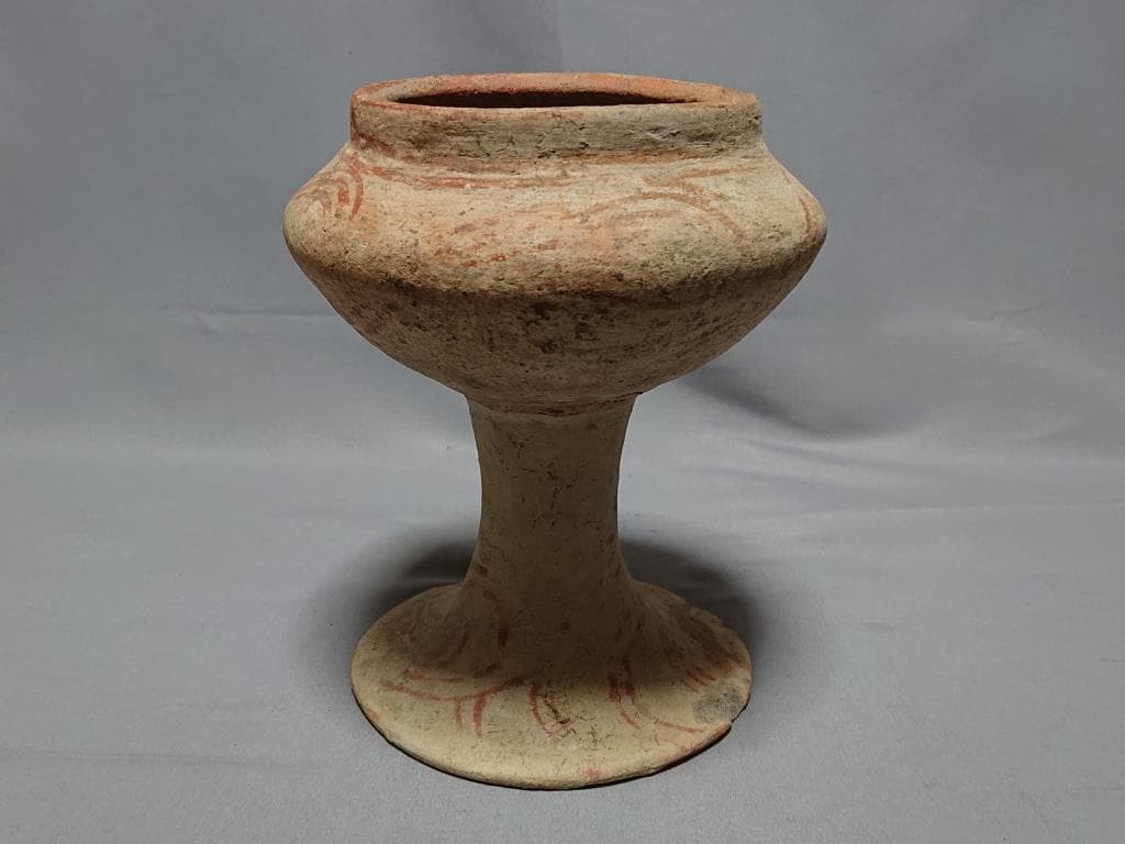 コレクター収集　タイ古陶加彩　バンチェン土器 壺