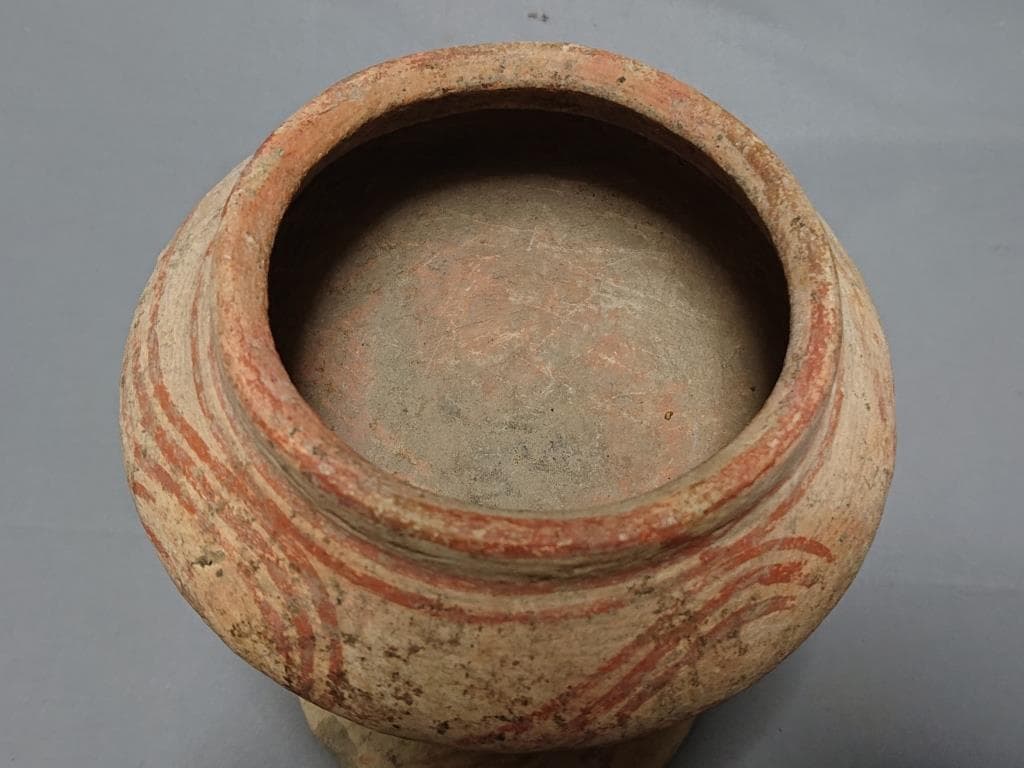 コレクター収集　タイ古陶加彩　バンチェン土器 壺