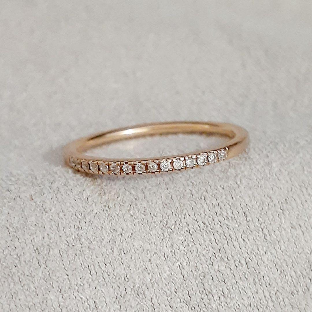 ノジェス K10YG ハーフエタニティ ピンキーリング