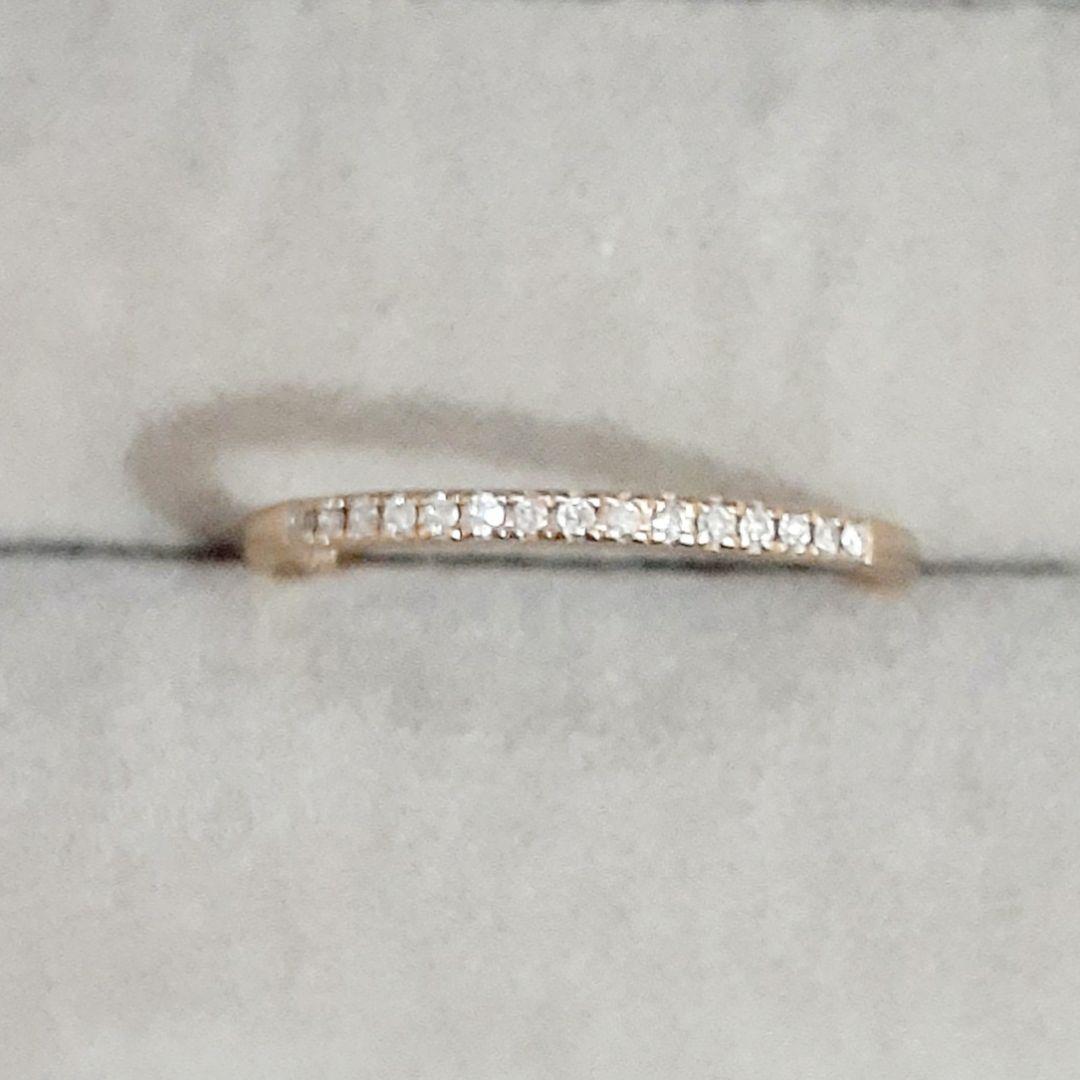 ノジェス K10YG ハーフエタニティ ピンキーリング