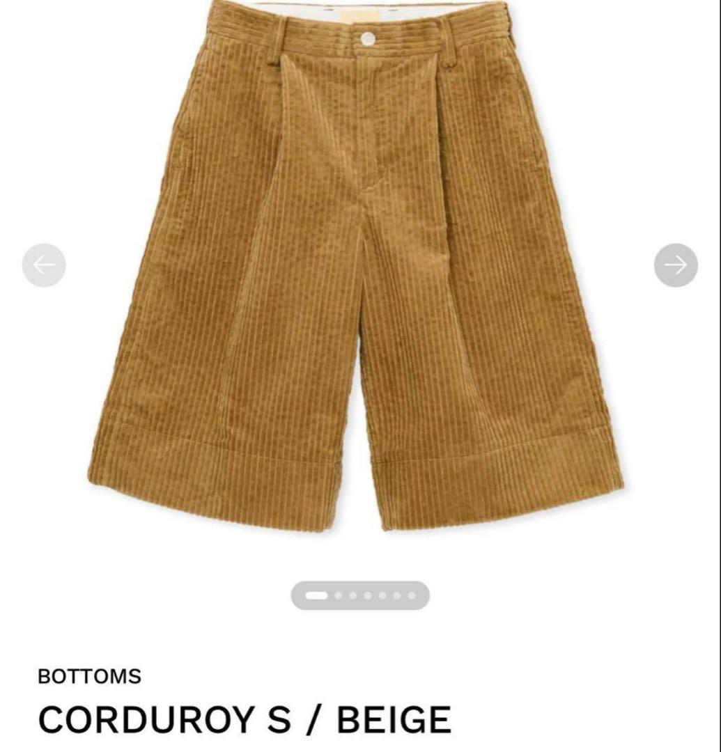 パンツ SHISHIKUI CORDUROY S/ BEIGE S
