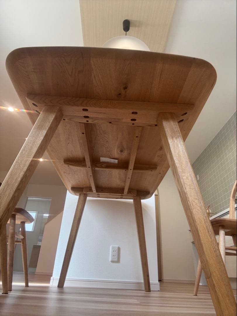 ナチュラルウッド ダイニングテーブル 4脚付き