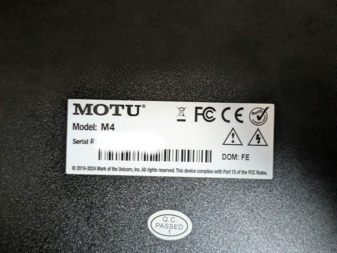 MOTU M4 オーディオインターフェイス