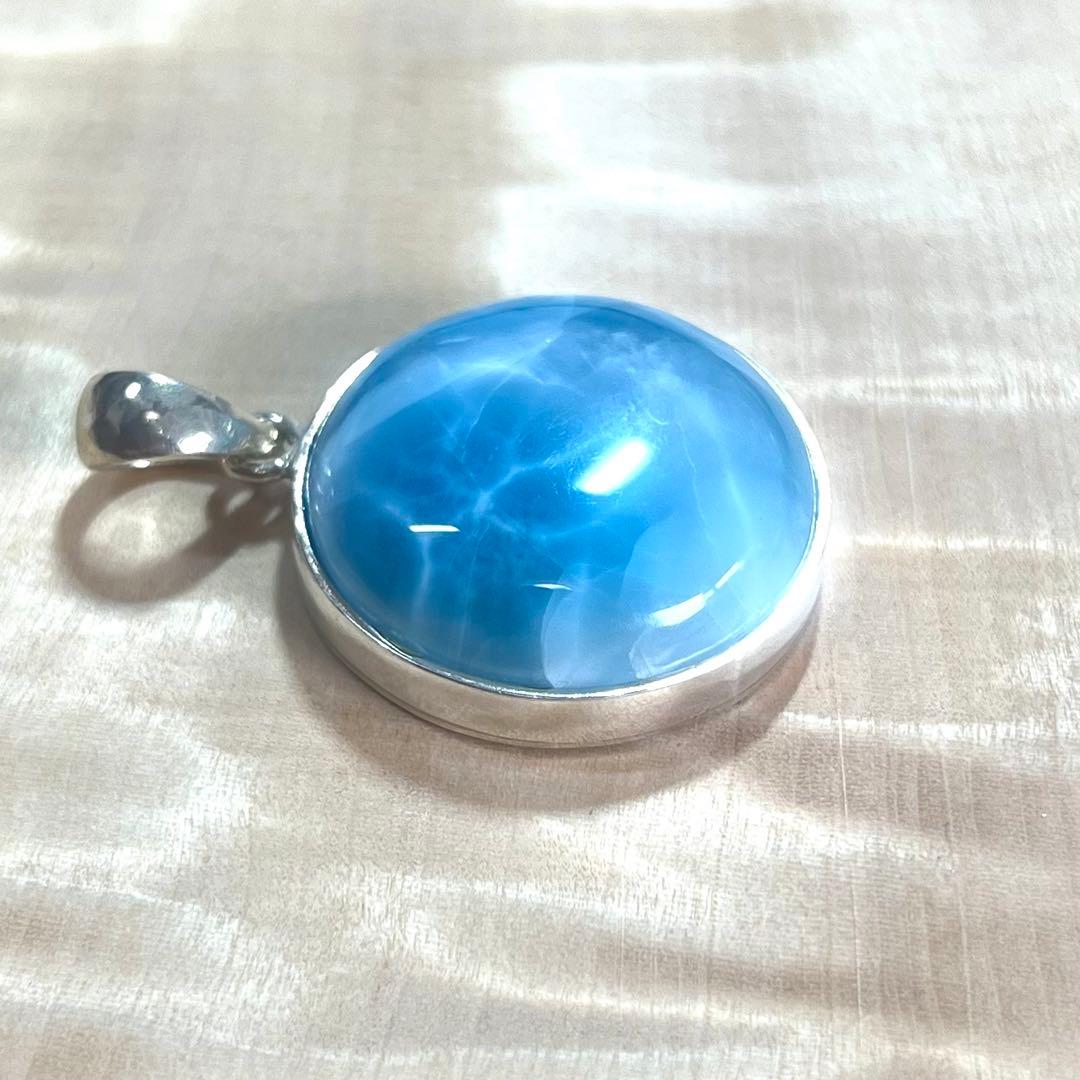 高品質　ラリマー　ペンダント　ネックレス　silver925 3-20