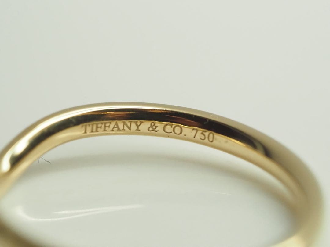 TIFFANY&Co.ティファニー　750YGカーブドバンドリング　15.2号