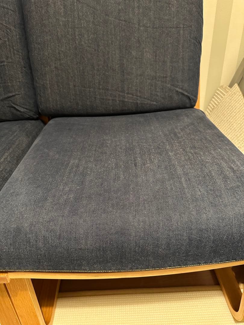 引取限定【無印良品】 リビングでもダイニングでもつかえるテーブル2 チェアセット