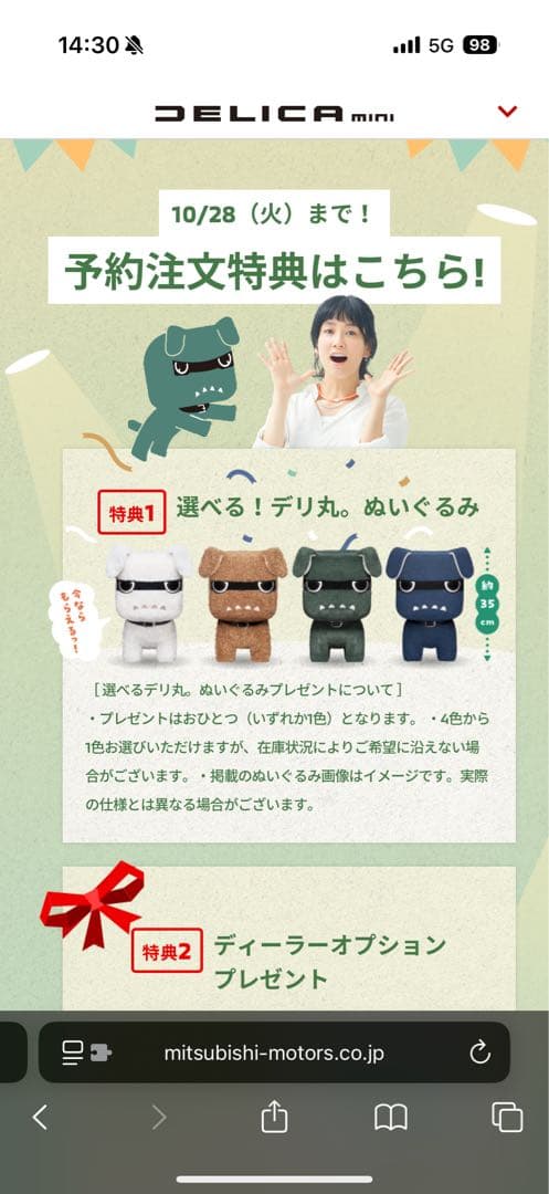 デリカミニ 限定　大型デリ丸　黒　廃盤品