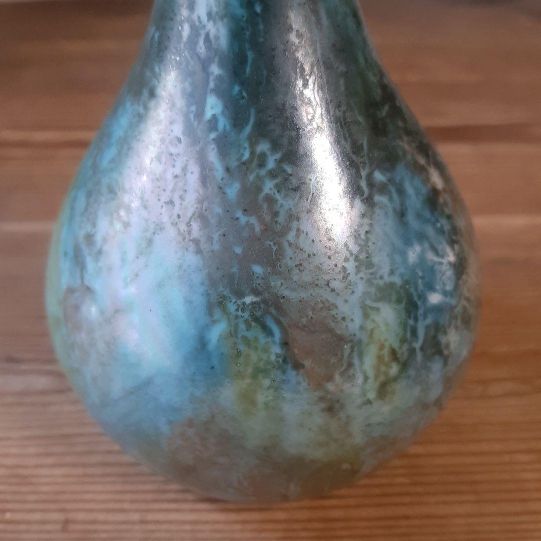 No4707 リモージュ　フランス　鶴首花瓶　高さ21cm 陶磁器　送料無料