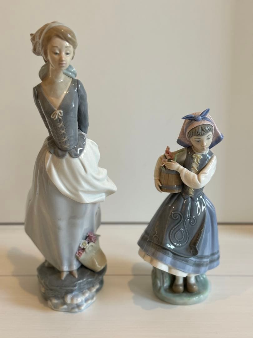 リヤドロ　海のそよ風　少女と花　美品
