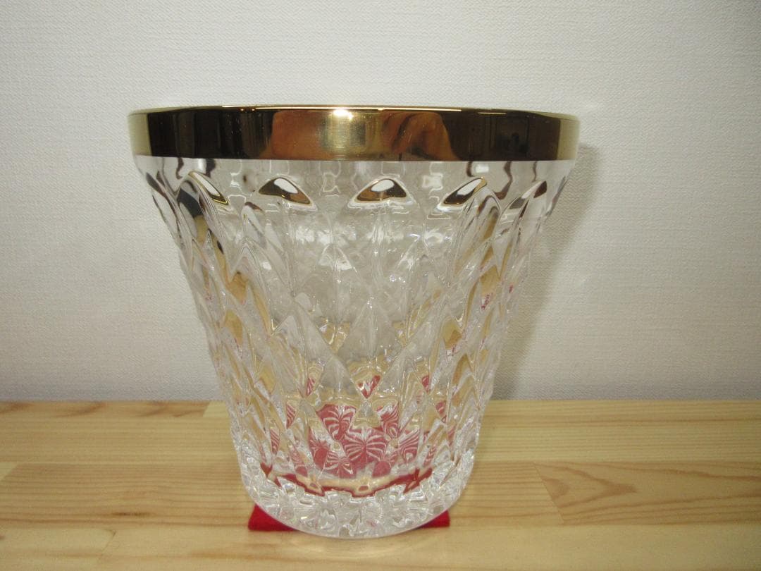 送料込【逢絢亭・新品】茶道具 水指 義山 クリスタル 金縁末広 大中繁明 共箱