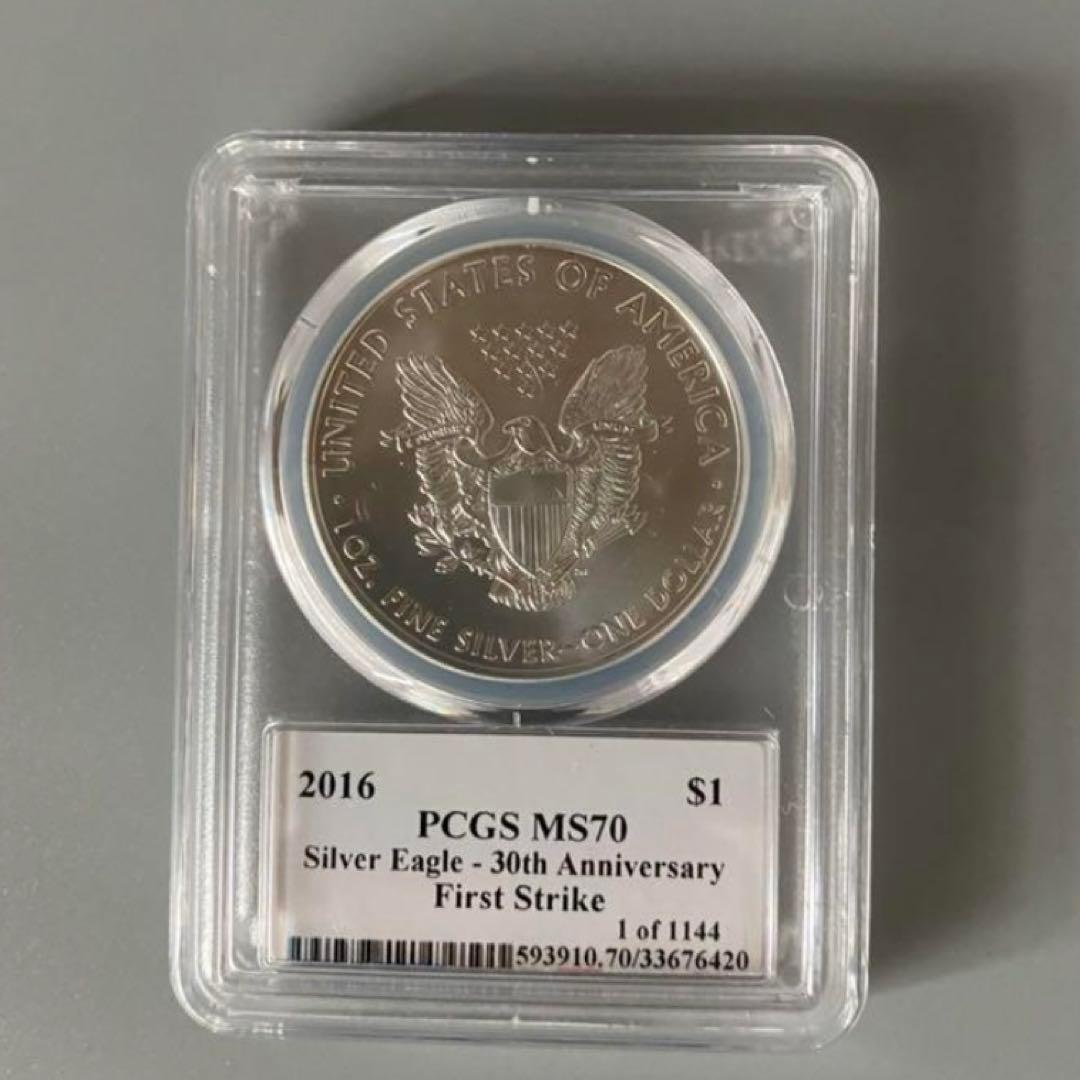 2016年 シルバーイーグル PCGS MS70 30th MS70