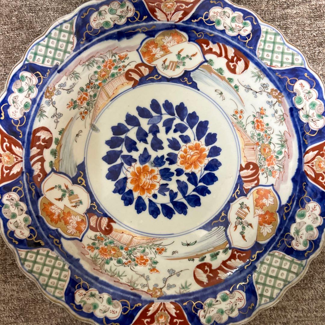 錦大鉢2個セット　46センチ×2個　明治41年調べ有り