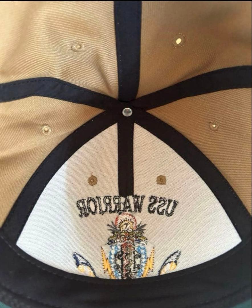 ussキャップ　uss warrior mcm-10 実物　アメリカ軍　新品