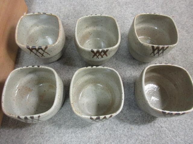 十三代中里太郎右衛門絵唐津向付6個箱入り [B24842]