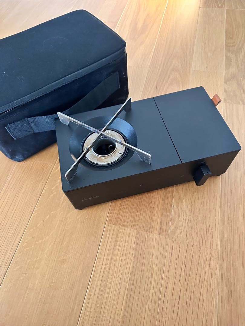 amadana CC-146 カセットコンロ 黒　収納ケース付き