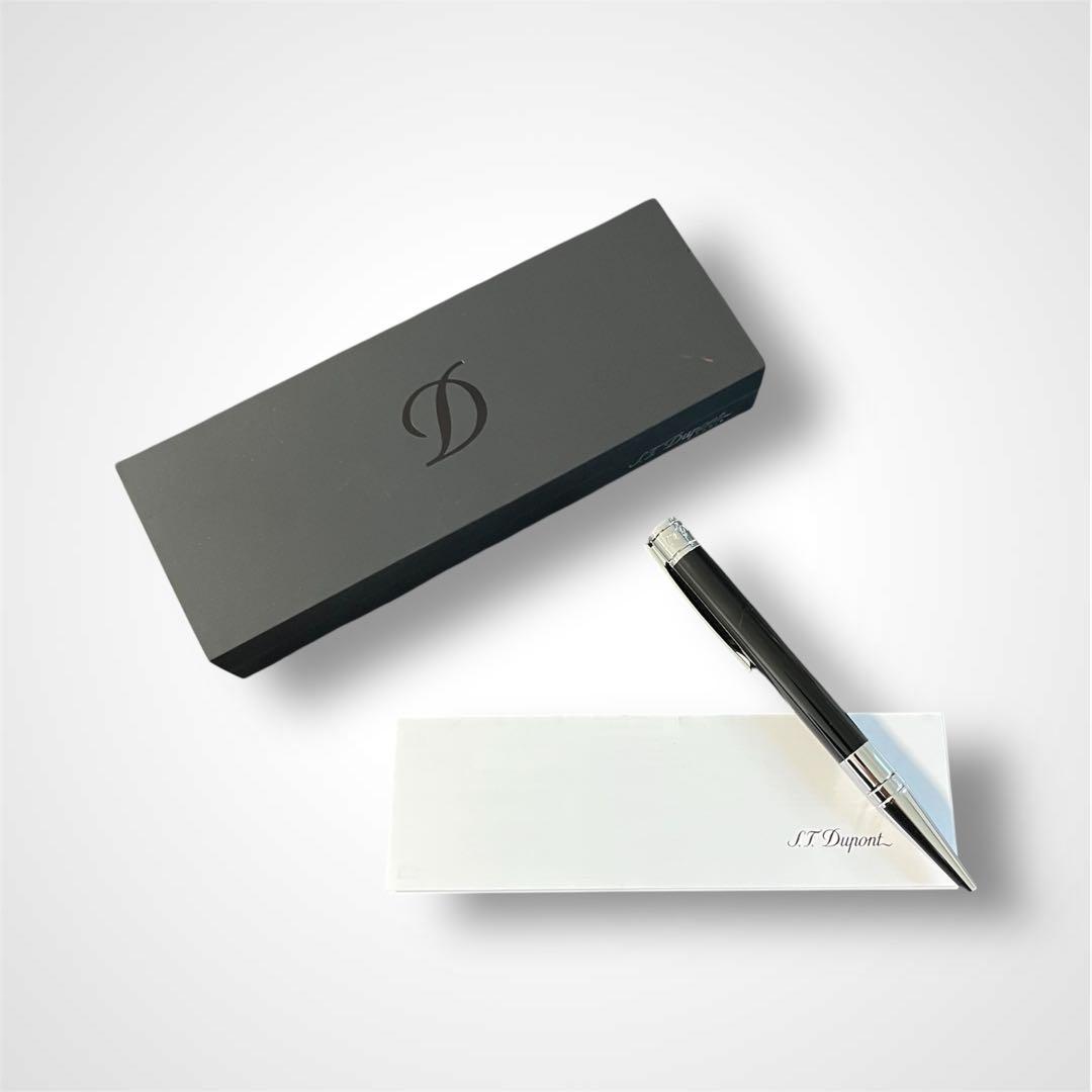 美品 S.T.Dupont D-イニシャル ボールペン ブラック×クローム
